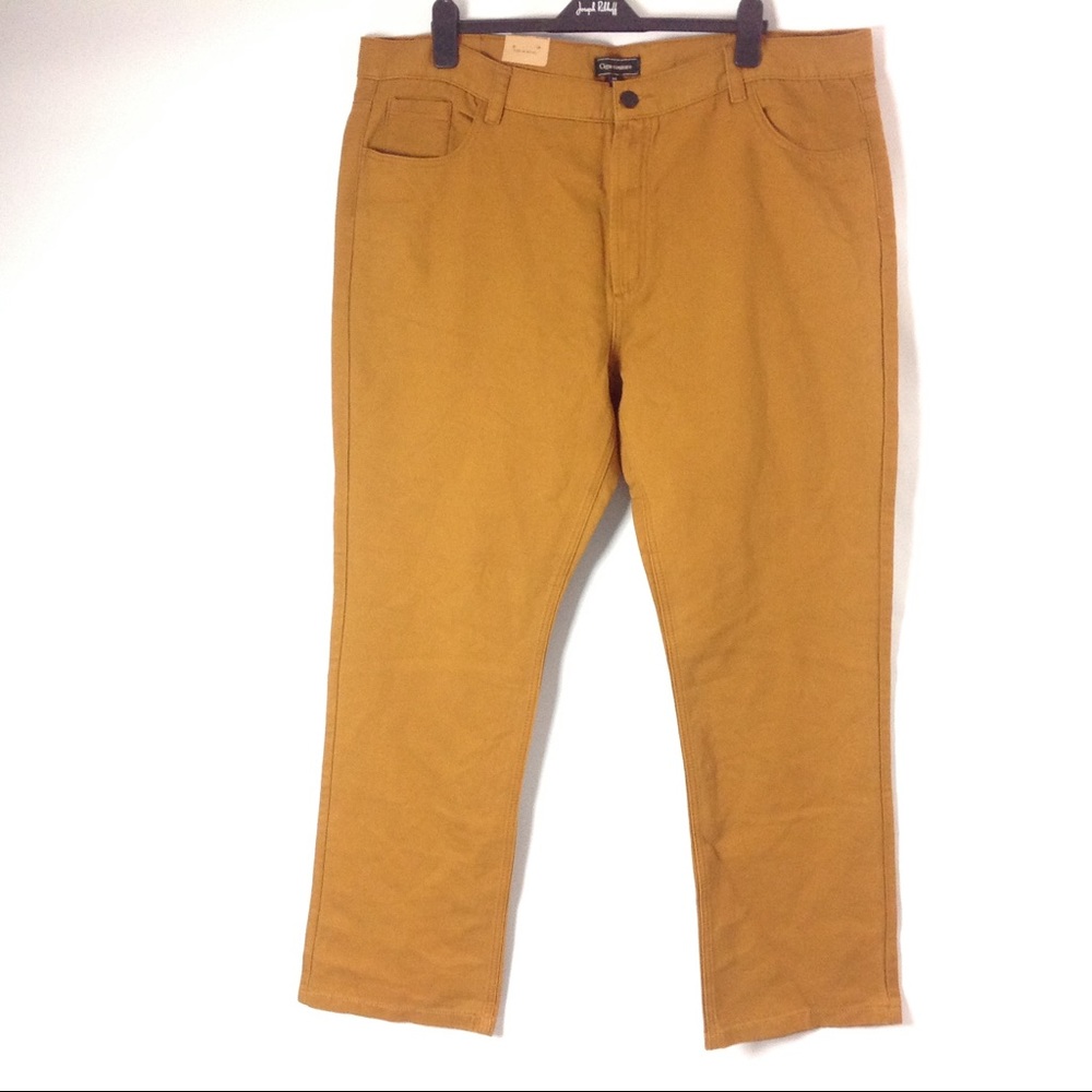 Cigar Couture Mens Denim Pants Mustard Yellow